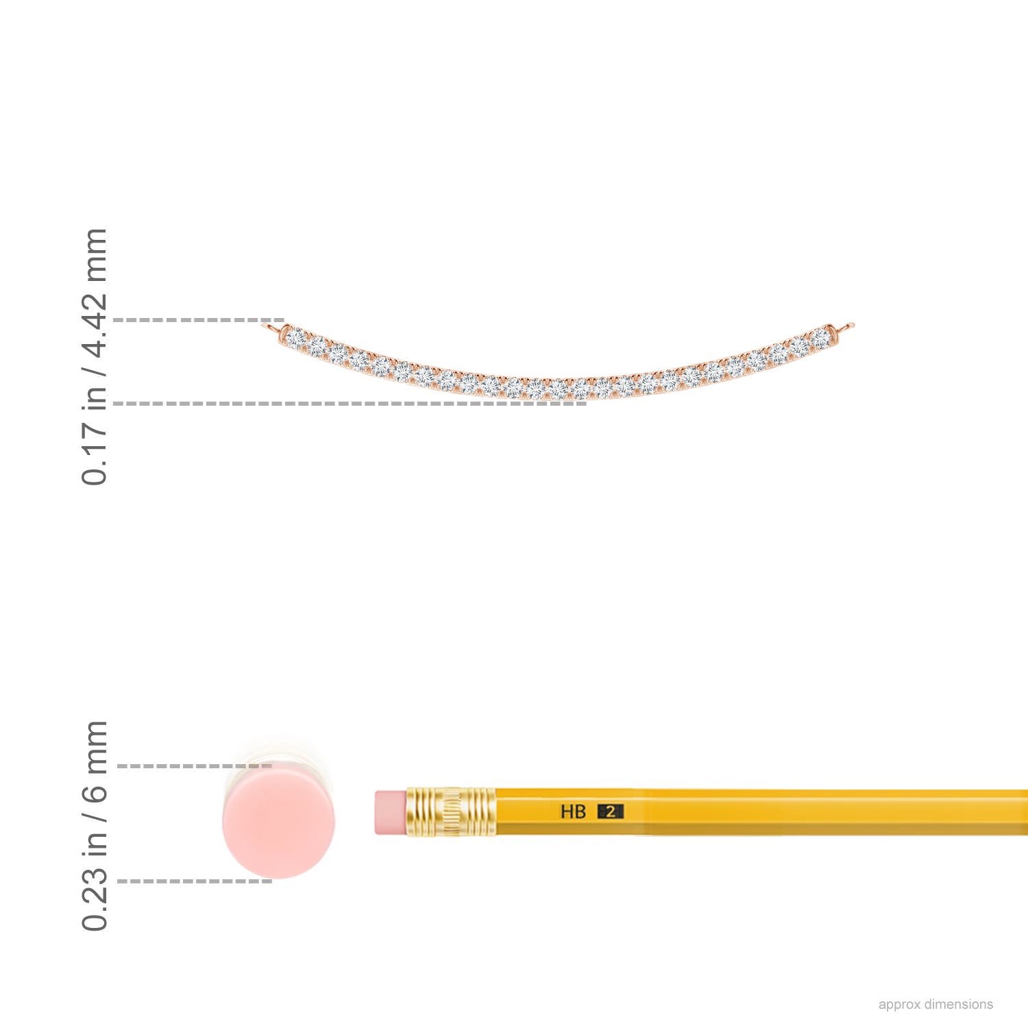 F-G, VS / 0.1 CT / 14 KT Rose Gold