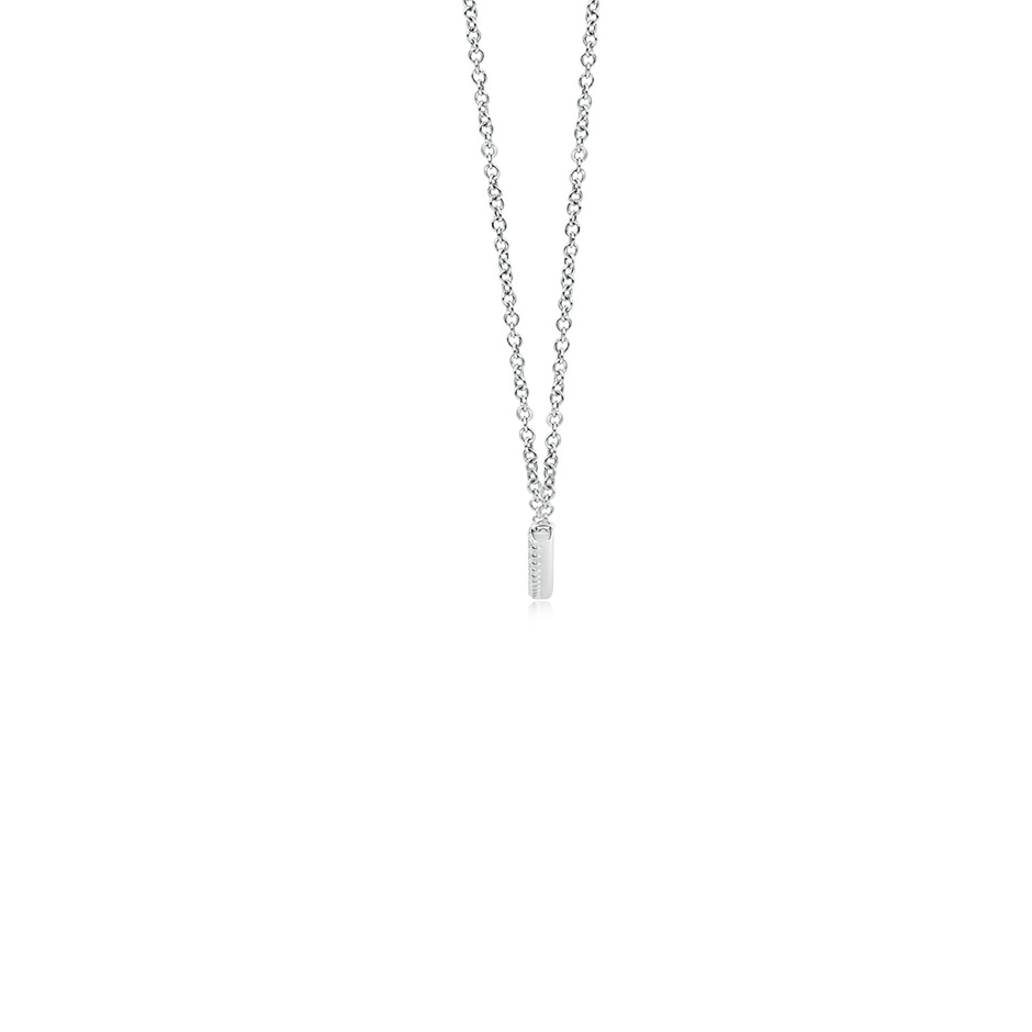 0.9mm HSI2 Classic Diamond Curved Bar Necklace in White Gold side-1