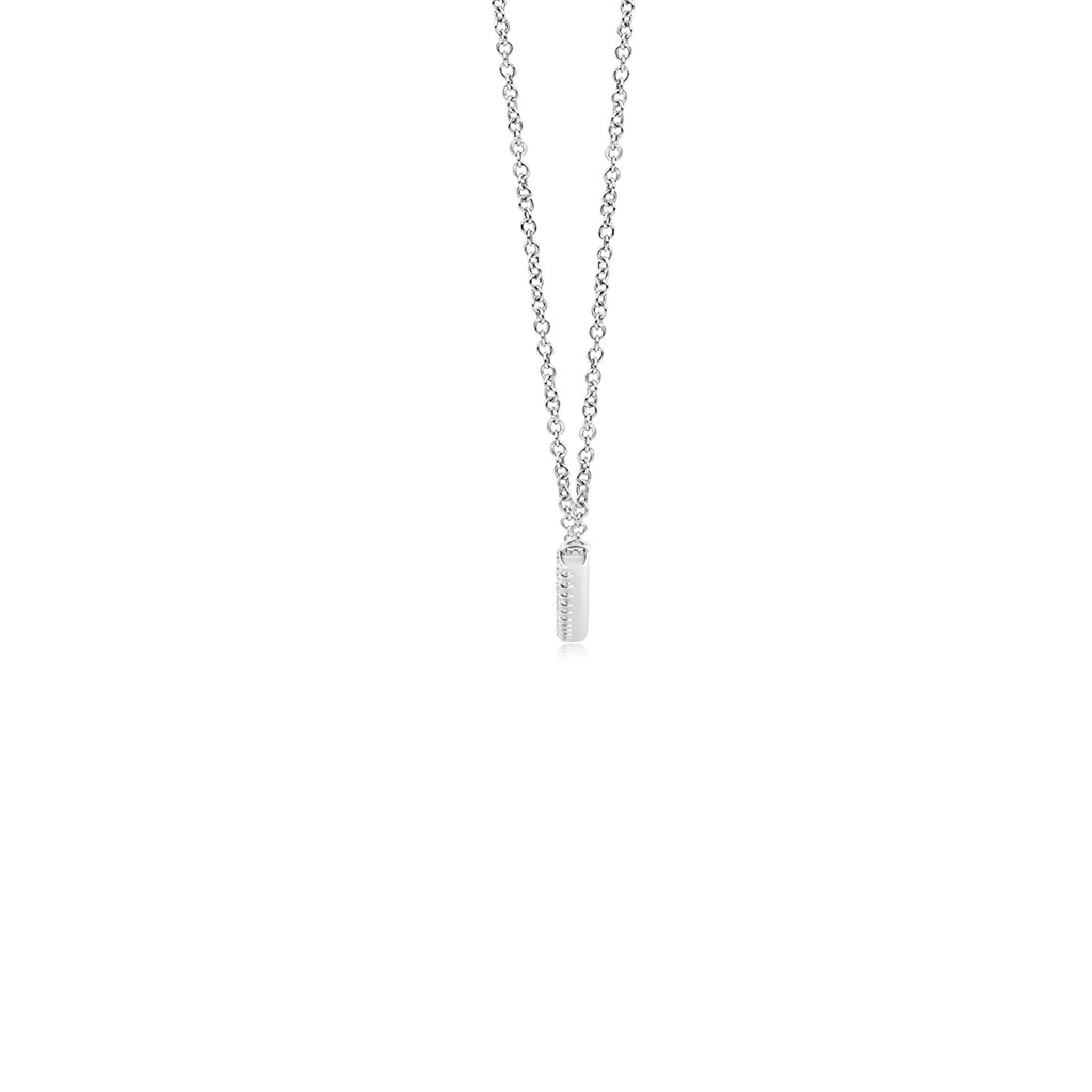 1.1mm GVS2 Classic Diamond Curved Bar Necklace in White Gold Side-1