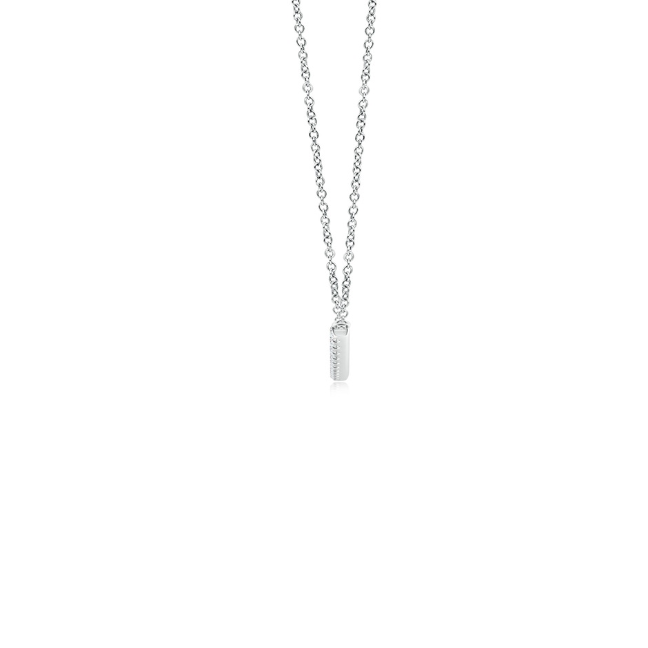 1.1mm GVS2 Classic Diamond Curved Bar Necklace in White Gold side-1