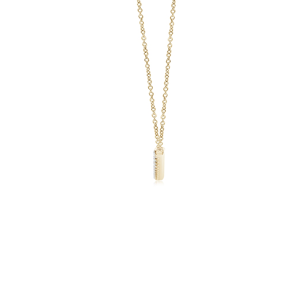 1.3mm GVS2 Classic Diamond Curved Bar Necklace in Yellow Gold Side-1