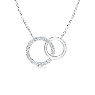 1.1mm GVS2 Interlocking Diamond Circle Necklace in P950 Platinum