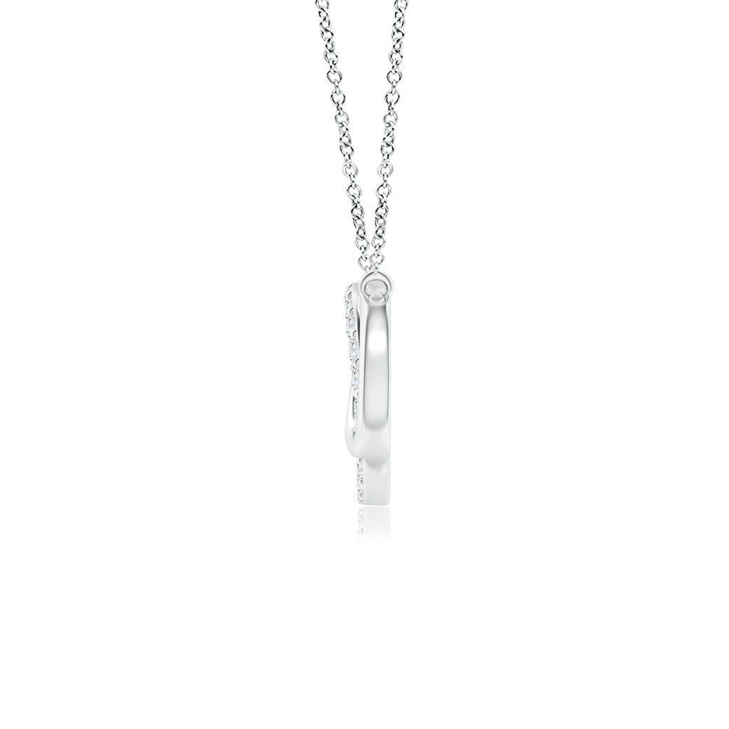 1.1mm GVS2 Interlocking Diamond Circle Necklace in White Gold - side 199