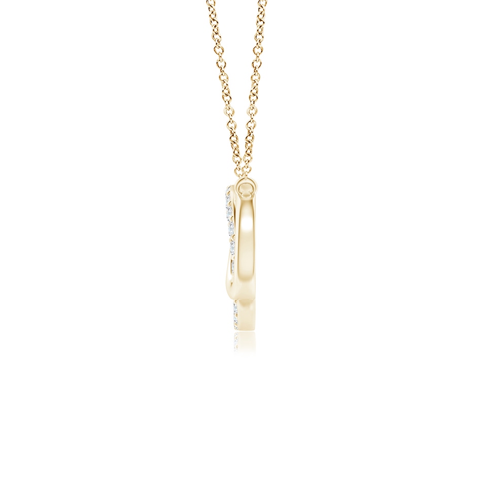 1.1mm GVS2 Interlocking Diamond Circle Necklace in Yellow Gold side 199