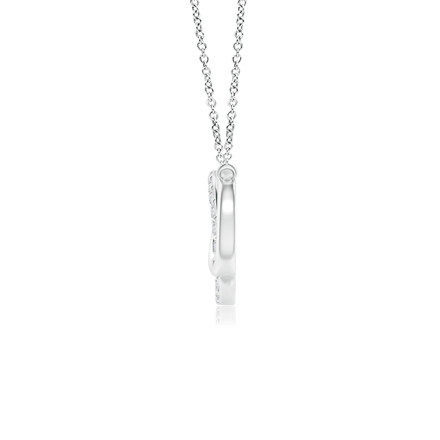 1.1mm HSI2 Interlocking Diamond Circle Necklace in 18K White Gold