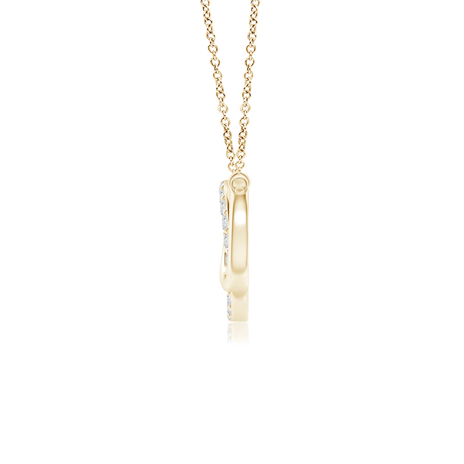 1.1mm HSI2 Interlocking Diamond Circle Necklace in 18K Yellow Gold
