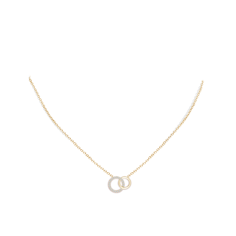 Interlocking Diamond Circle Necklace | Angara