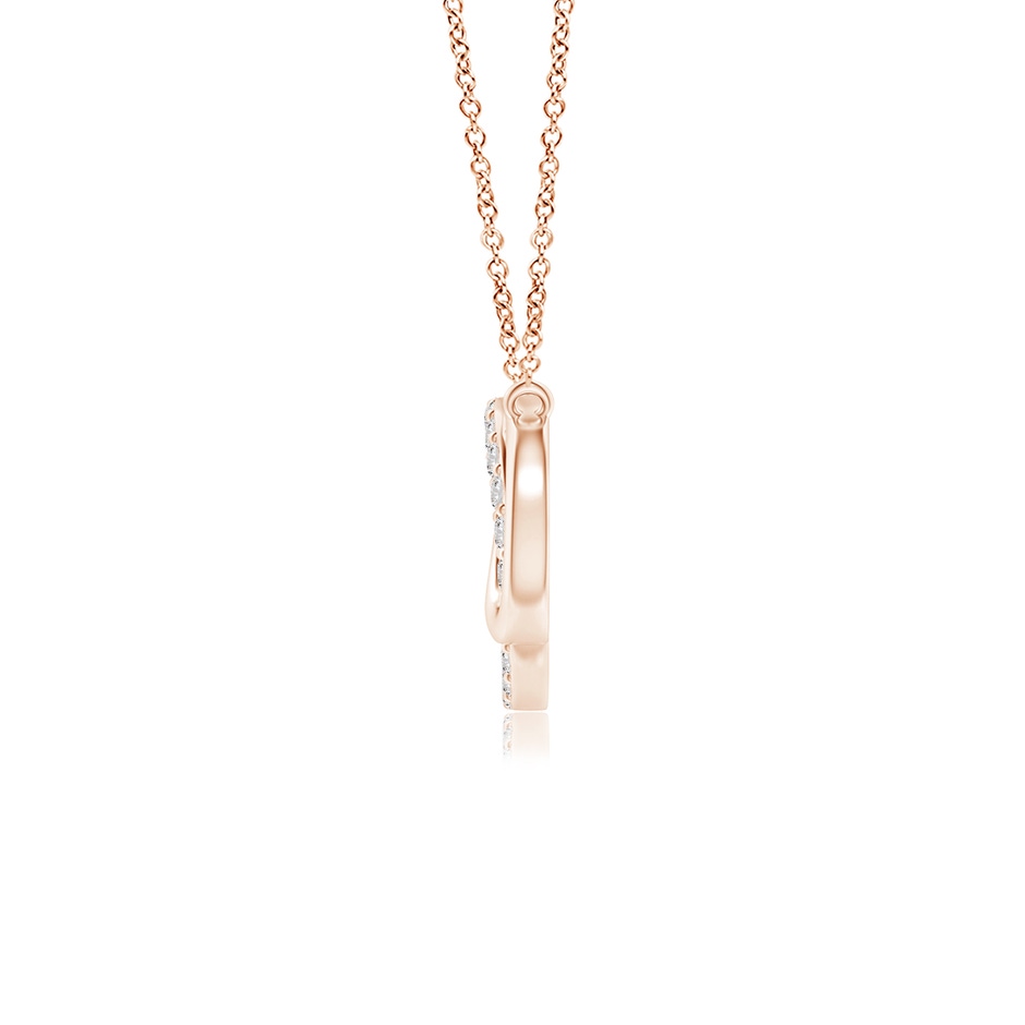 1.1mm IJI1I2 Interlocking Diamond Circle Necklace in Rose Gold side 199