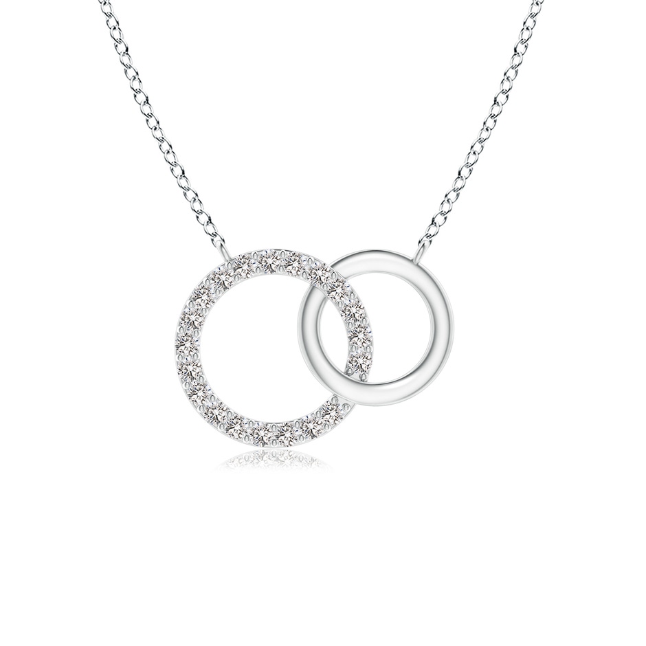 1.1mm IJI1I2 Interlocking Diamond Circle Necklace in White Gold 