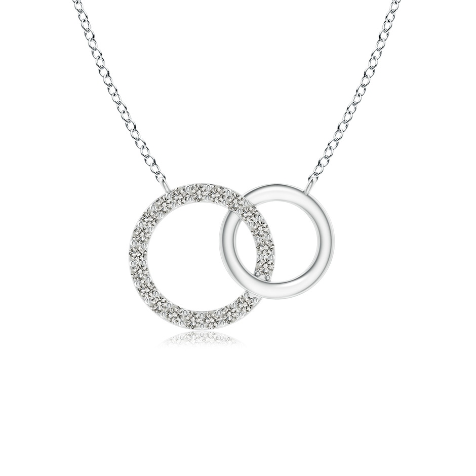 1.1mm KI3 Interlocking Diamond Circle Necklace in White Gold 