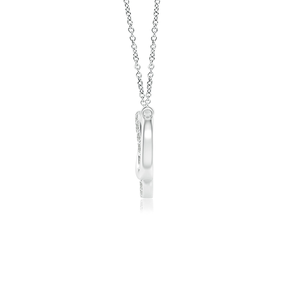 1.1mm KI3 Interlocking Diamond Circle Necklace in White Gold side 199