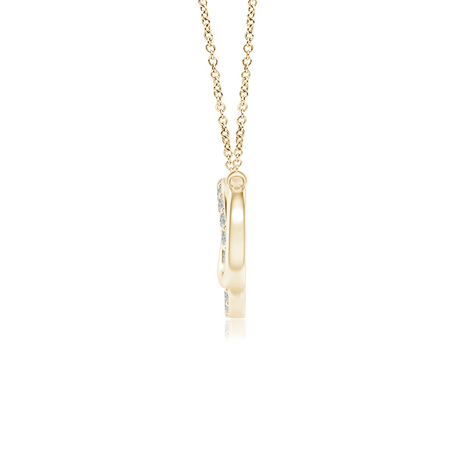 1.1mm KI3 Interlocking Diamond Circle Necklace in Yellow Gold side 199