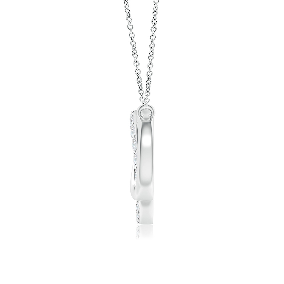 1.45mm GVS2 Interlocking Diamond Circle Necklace in P950 Platinum side 199