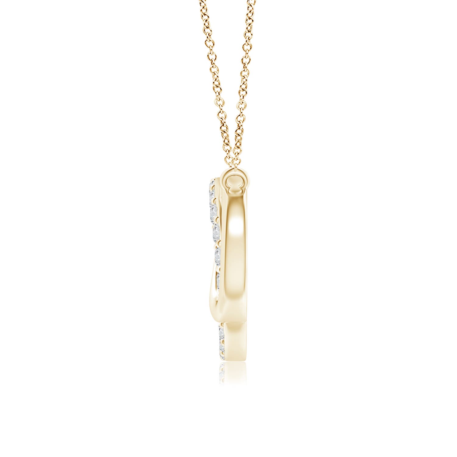 1.45mm HSI2 Interlocking Diamond Circle Necklace in 18K Yellow Gold