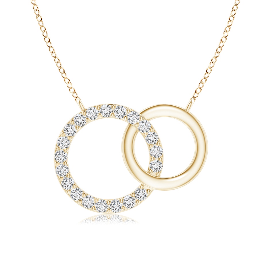 1.45mm HSI2 Interlocking Diamond Circle Necklace in Yellow Gold 