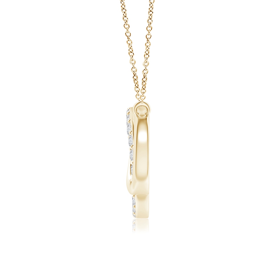 1.45mm HSI2 Interlocking Diamond Circle Necklace in Yellow Gold side 199