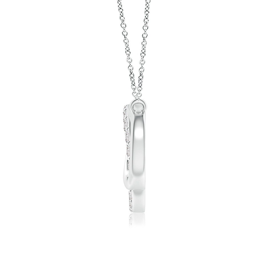 1.45mm IJI1I2 Interlocking Diamond Circle Necklace in P950 Platinum side 199