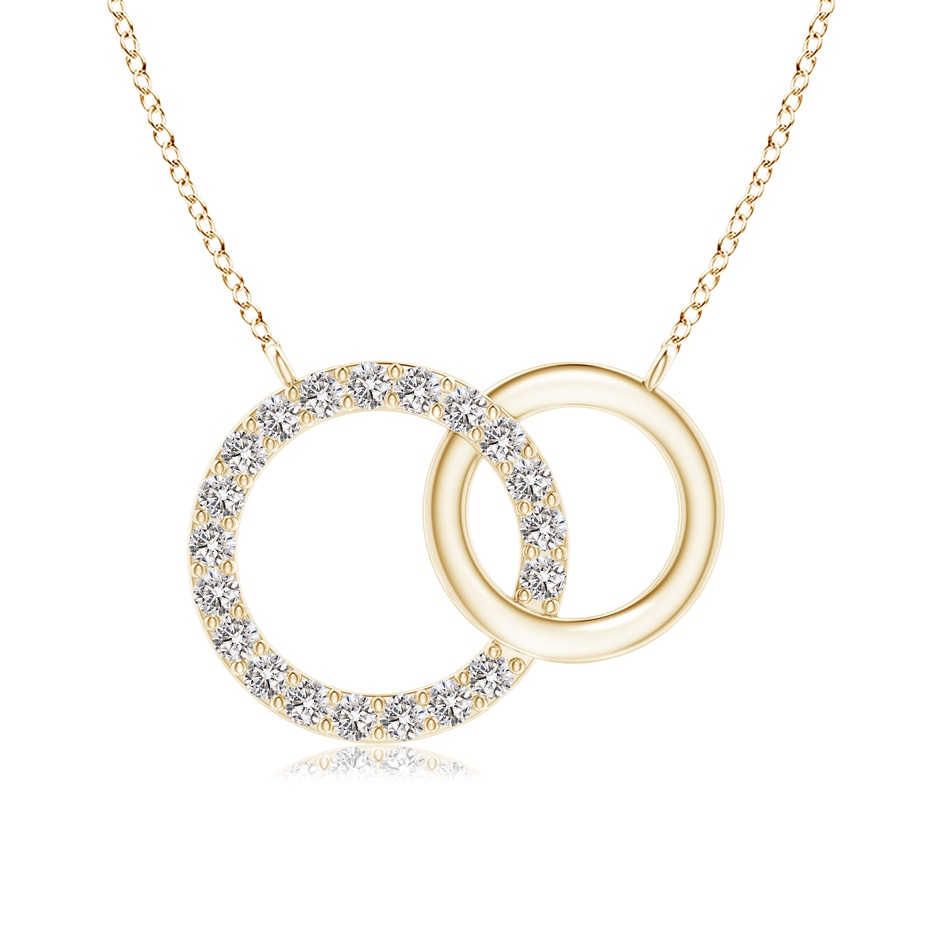 1.45mm IJI1I2 Interlocking Diamond Circle Necklace in Yellow Gold 