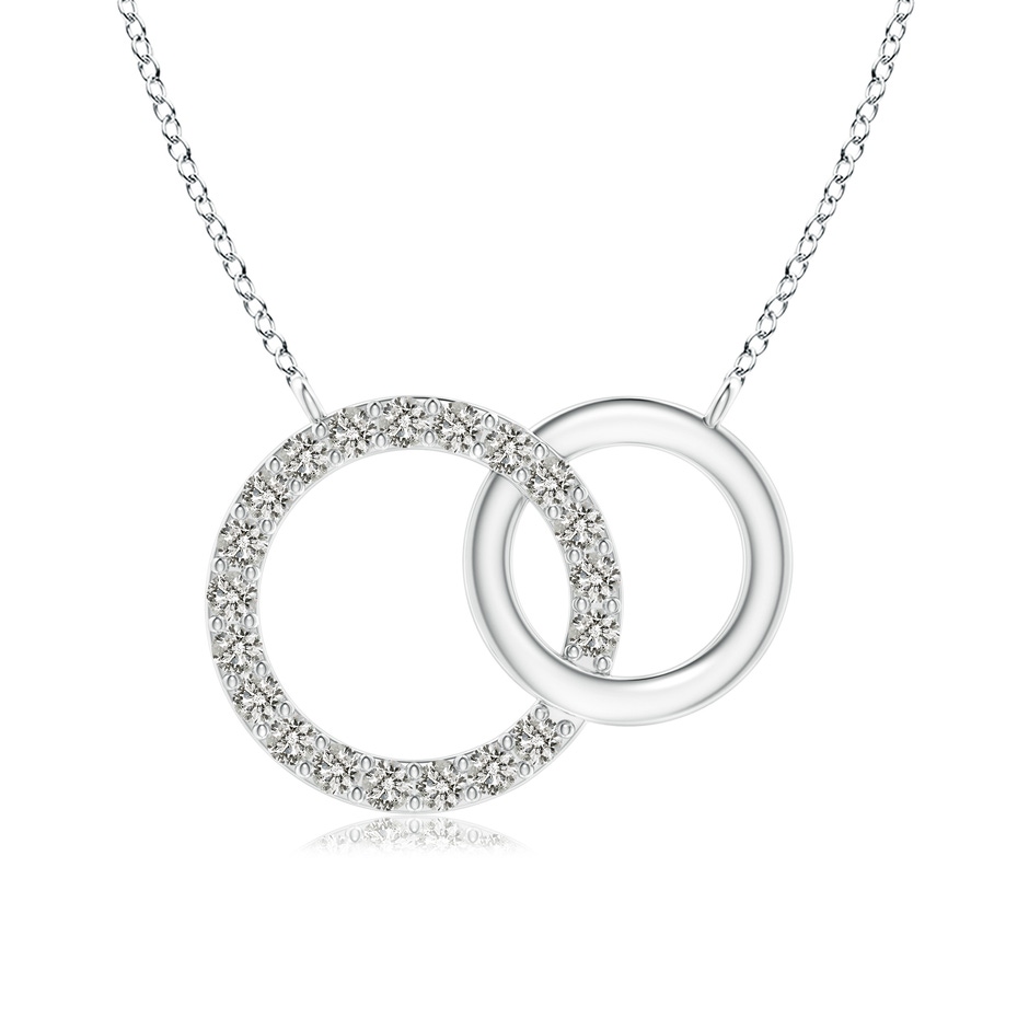 1.45mm KI3 Interlocking Diamond Circle Necklace in White Gold 