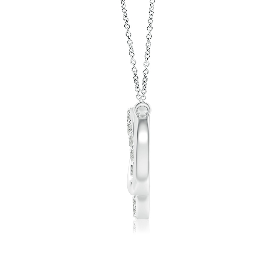 1.45mm KI3 Interlocking Diamond Circle Necklace in White Gold side 199
