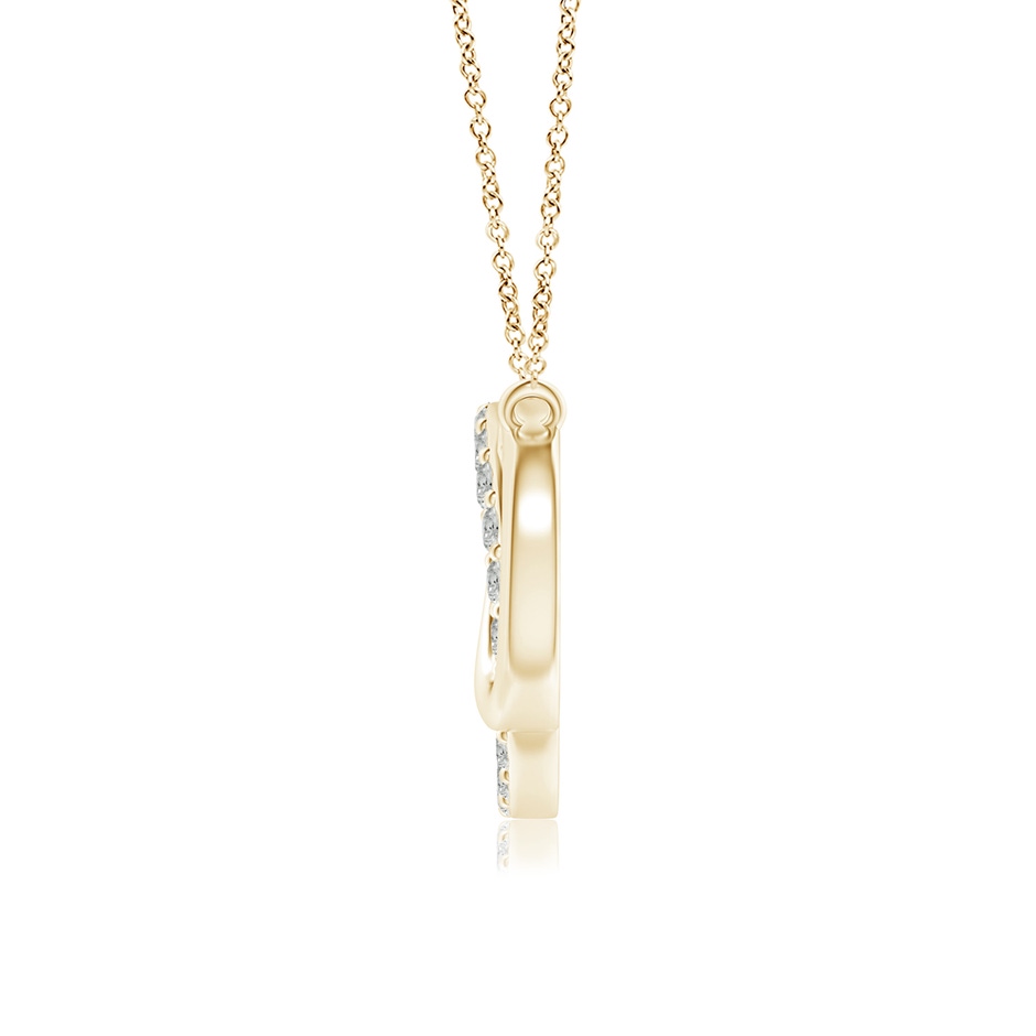 1.45mm KI3 Interlocking Diamond Circle Necklace in Yellow Gold side 199