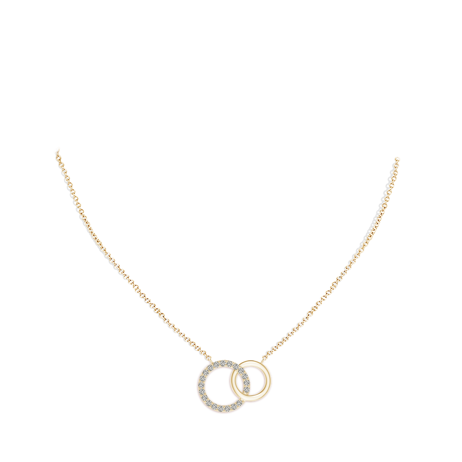 1.45mm KI3 Interlocking Diamond Circle Necklace in Yellow Gold pen