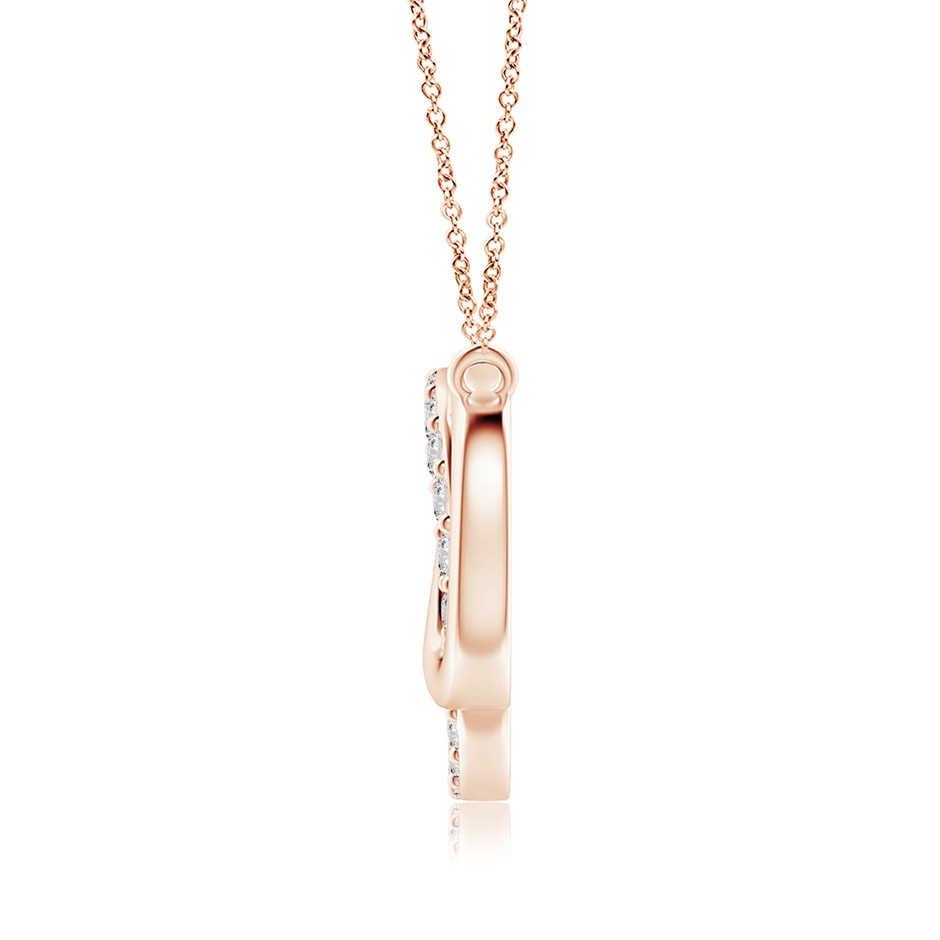 1.8mm IJI1I2 Interlocking Diamond Circle Necklace in Rose Gold side 199