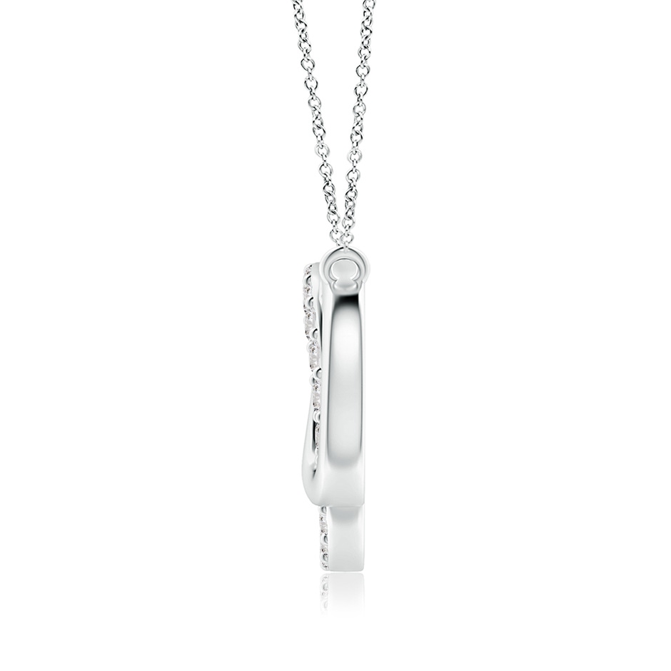 1.8mm IJI1I2 Interlocking Diamond Circle Necklace in White Gold side 199