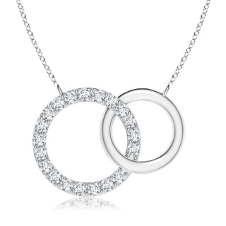 2.3mm GVS2 Interlocking Diamond Circle Necklace in P950 Platinum