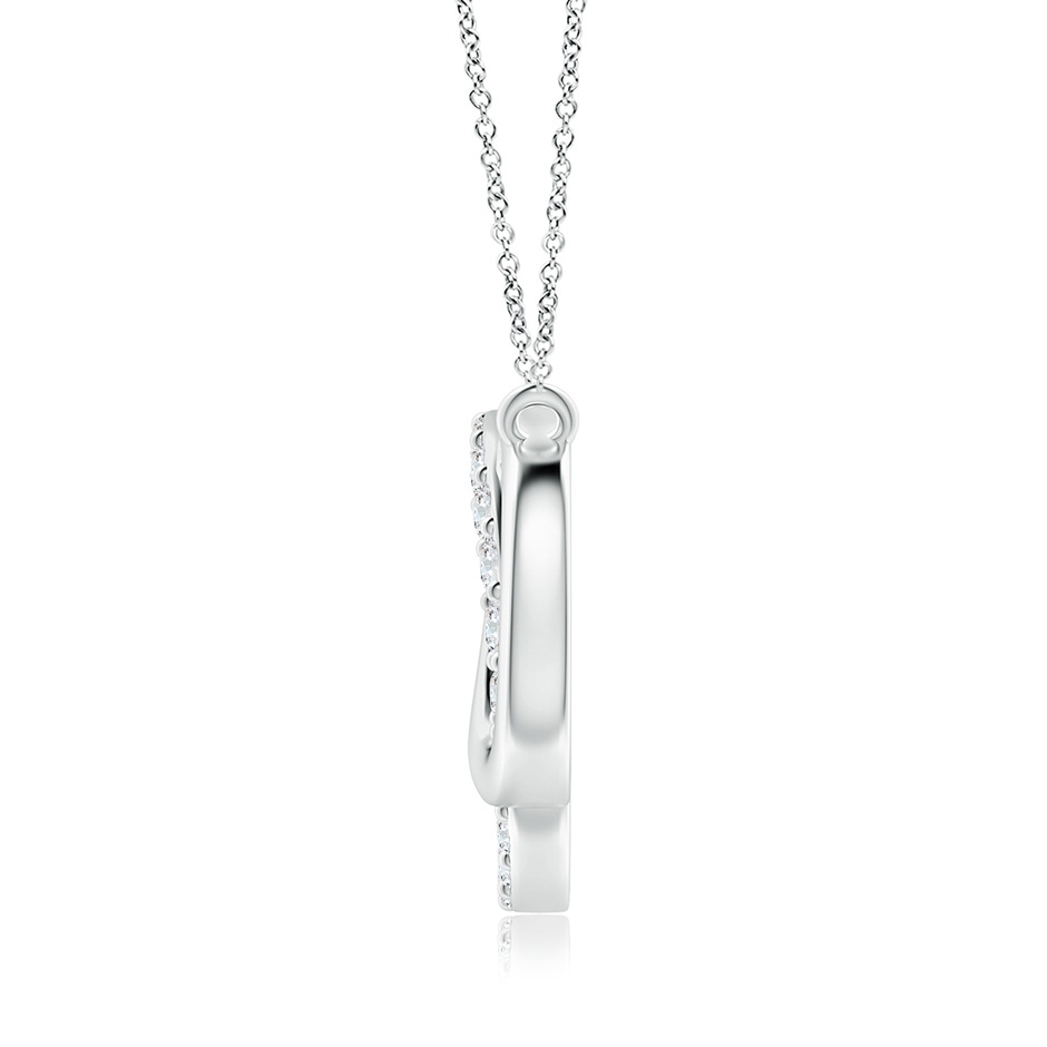 2.3mm GVS2 Interlocking Diamond Circle Necklace in White Gold side 199