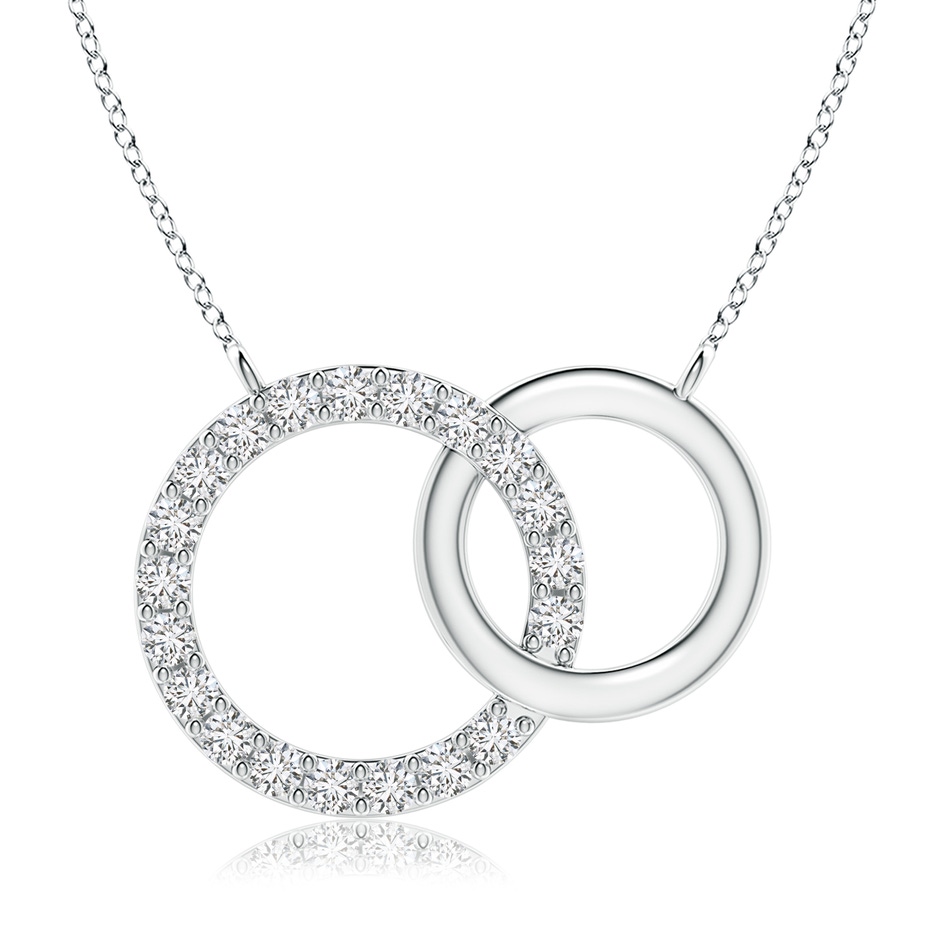 2.3mm HSI2 Interlocking Diamond Circle Necklace in White Gold 