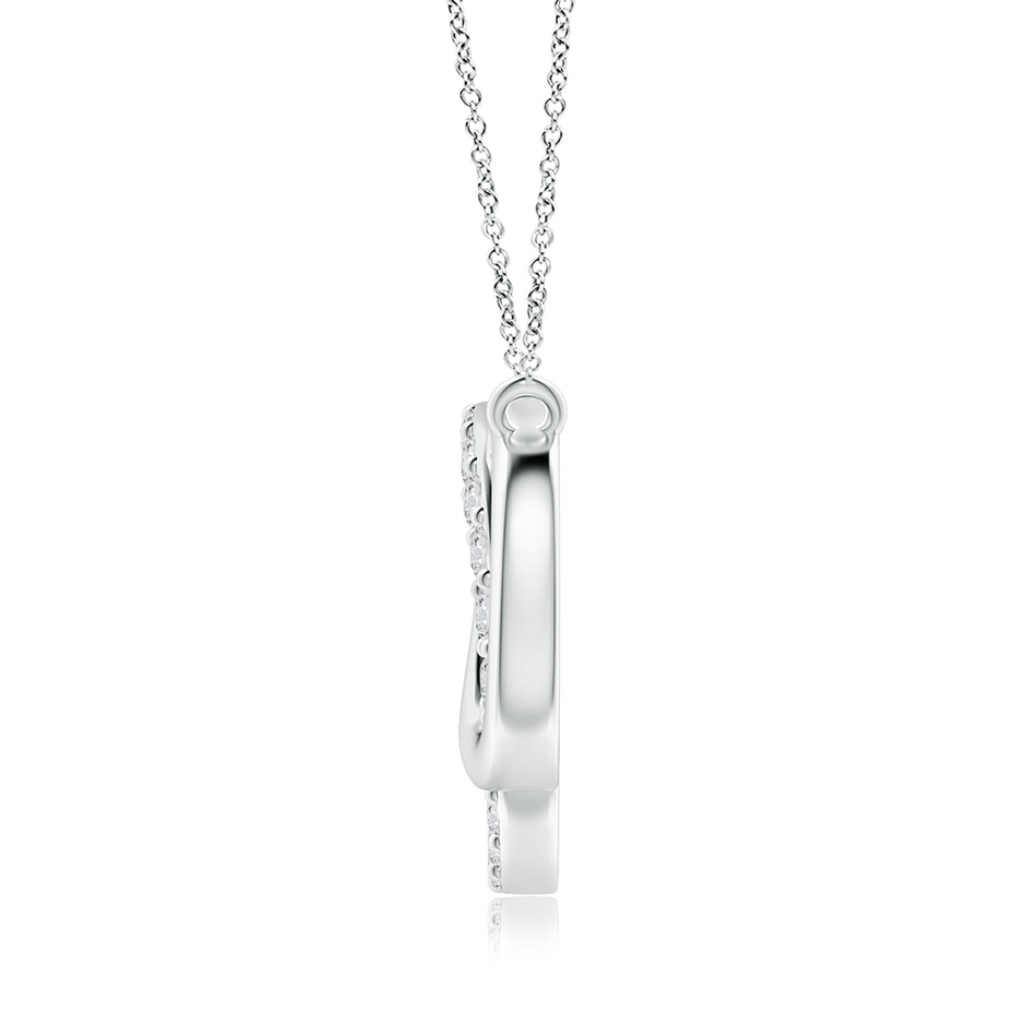 2.3mm HSI2 Interlocking Diamond Circle Necklace in White Gold side 199