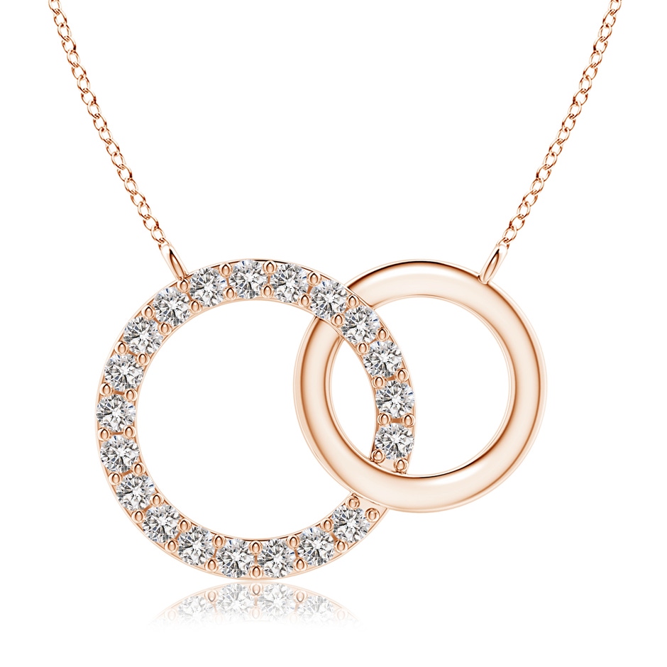 2.3mm IJI1I2 Interlocking Diamond Circle Necklace in Rose Gold 