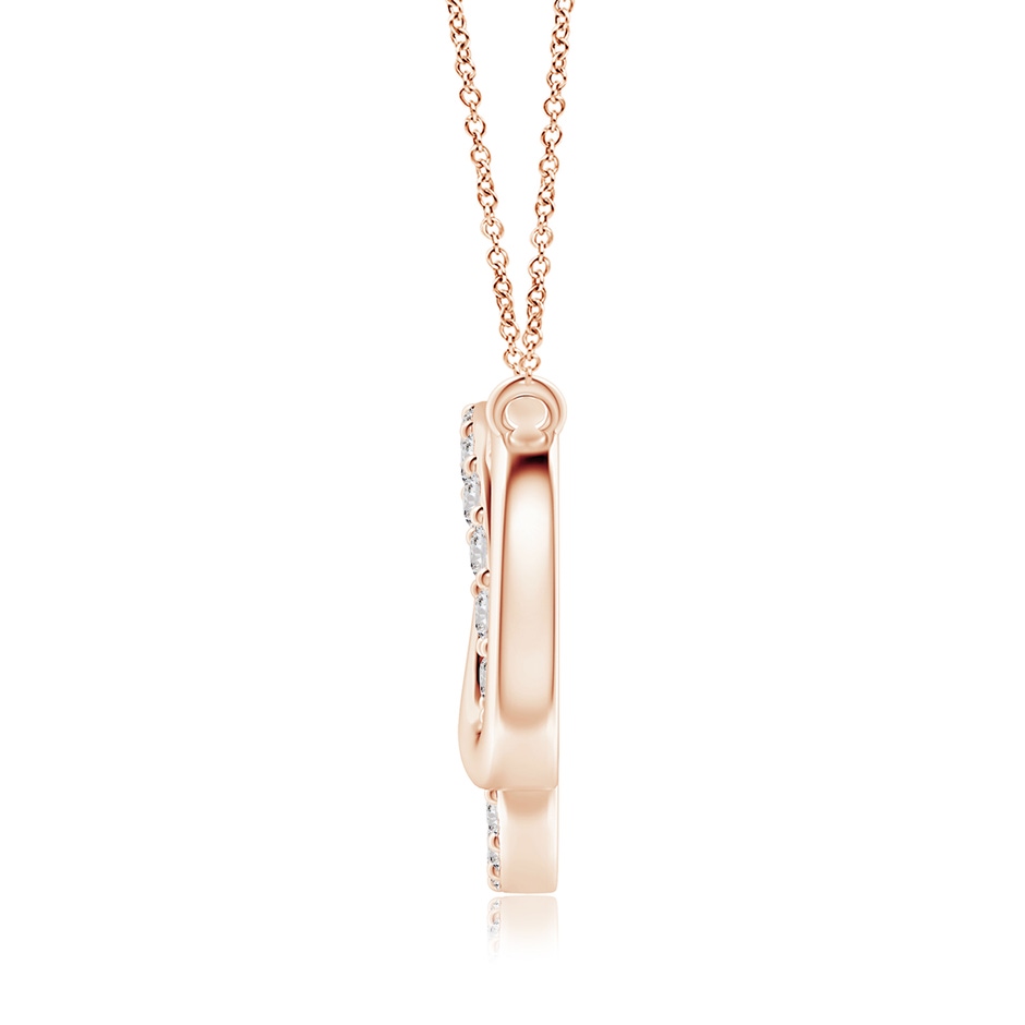 2.3mm IJI1I2 Interlocking Diamond Circle Necklace in Rose Gold side 199