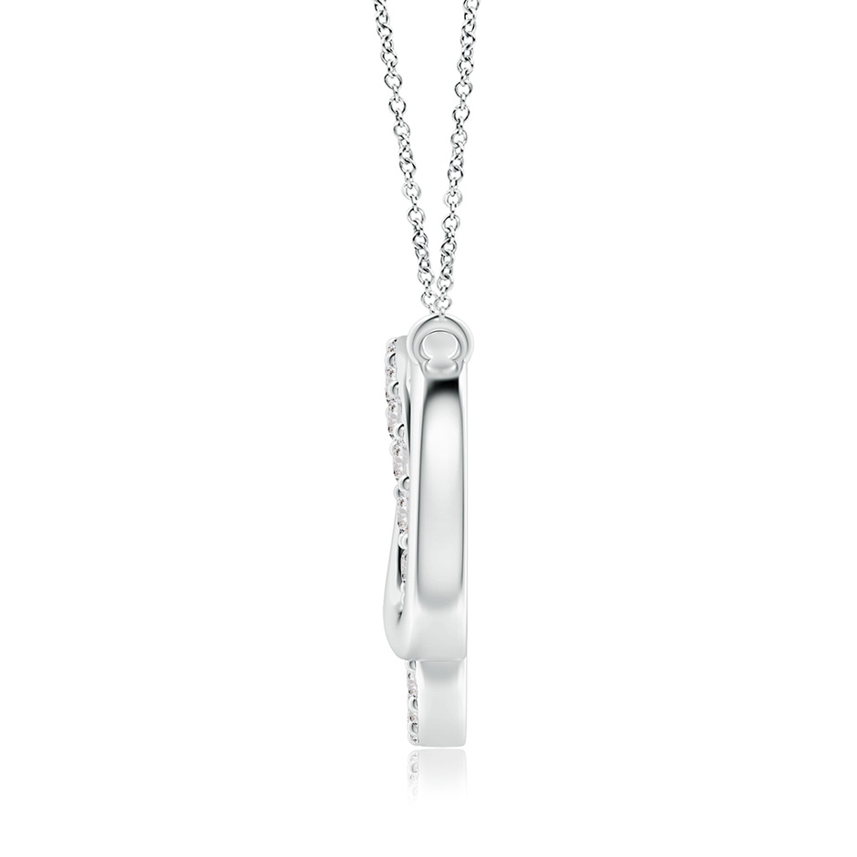 2.3mm IJI1I2 Interlocking Diamond Circle Necklace in White Gold side 199