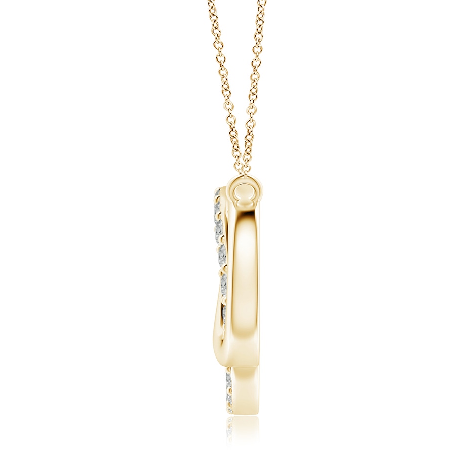2.3mm KI3 Interlocking Diamond Circle Necklace in Yellow Gold side 199