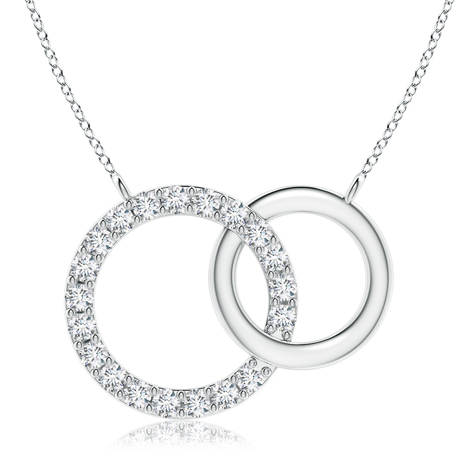 2.6mm GVS2 Interlocking Diamond Circle Necklace in P950 Platinum 