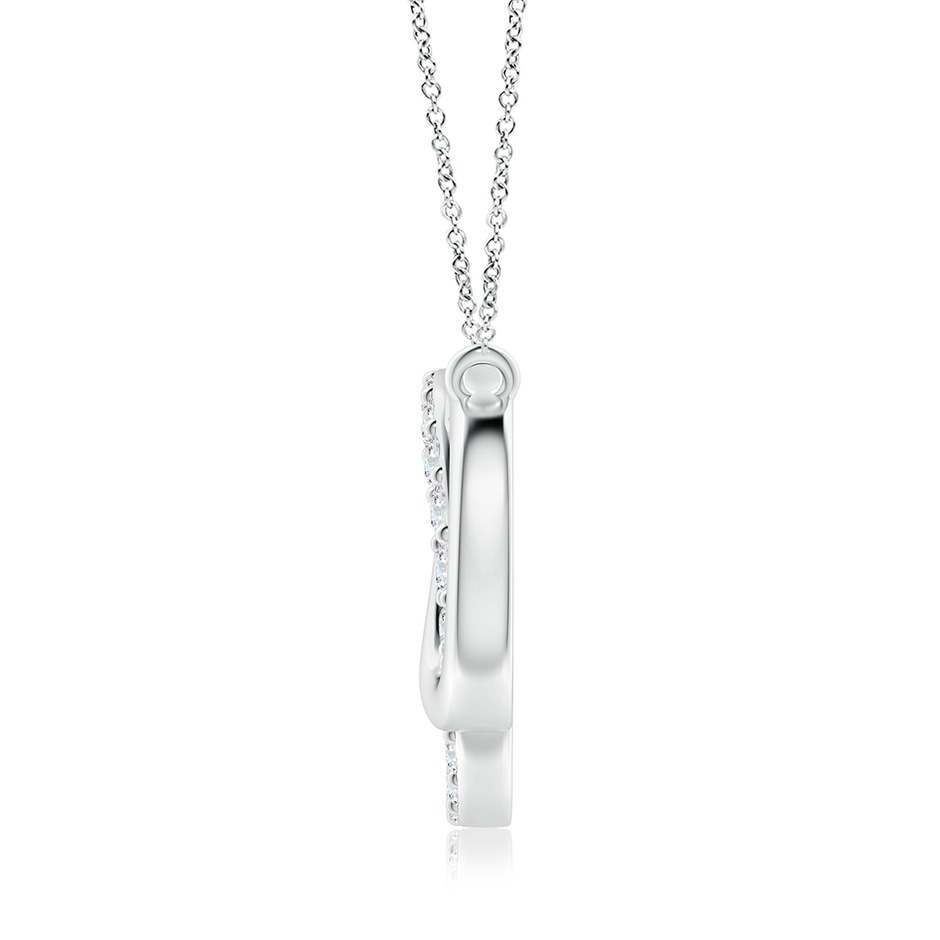 2.6mm GVS2 Interlocking Diamond Circle Necklace in P950 Platinum side 199