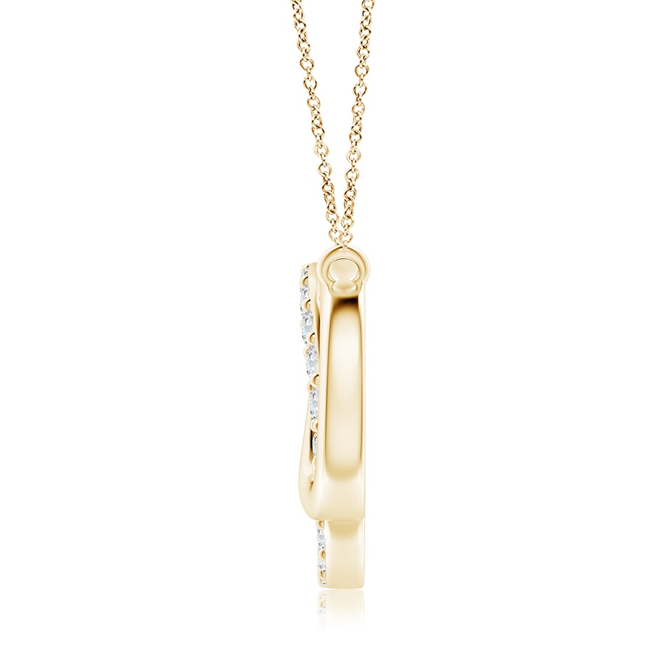 2.6mm GVS2 Interlocking Diamond Circle Necklace in Yellow Gold side 199
