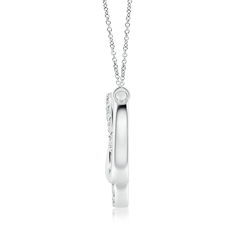 2.6mm HSI2 Interlocking Diamond Circle Necklace in P950 Platinum side 199