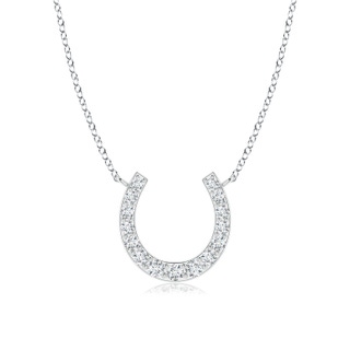 1.2mm GVS2 Classic Diamond Horseshoe Necklace in White Gold