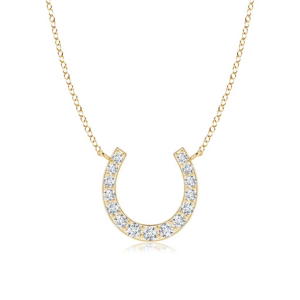 1.2mm GVS2 Classic Diamond Horseshoe Necklace in Yellow Gold