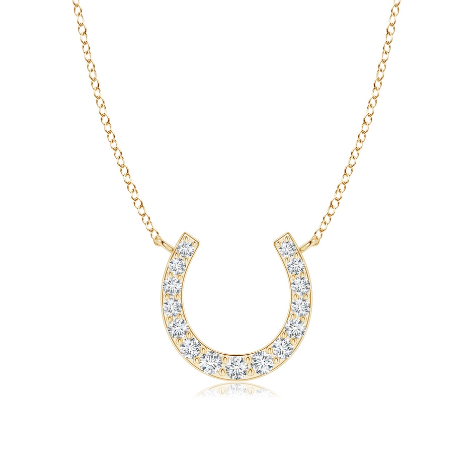 1.2mm GVS2 Classic Diamond Horseshoe Necklace in Yellow Gold 