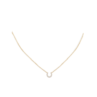 The Finishing Touch Horseshoe Necklace (Gold/Crystal) Necklace::Gold/C