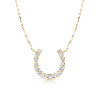 1.2mm HSI2 Classic Diamond Horseshoe Necklace in 9K Yellow Gold