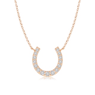 1.2mm HSI2 Classic Diamond Horseshoe Necklace in Rose Gold