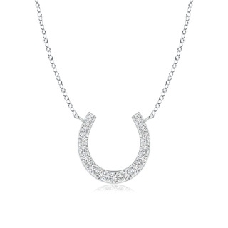 1.2mm HSI2 Classic Diamond Horseshoe Necklace in White Gold