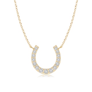 1.2mm HSI2 Classic Diamond Horseshoe Necklace in Yellow Gold