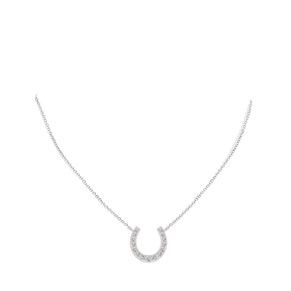 1.2mm IJI1I2 Classic Diamond Horseshoe Necklace in P950 Platinum pen