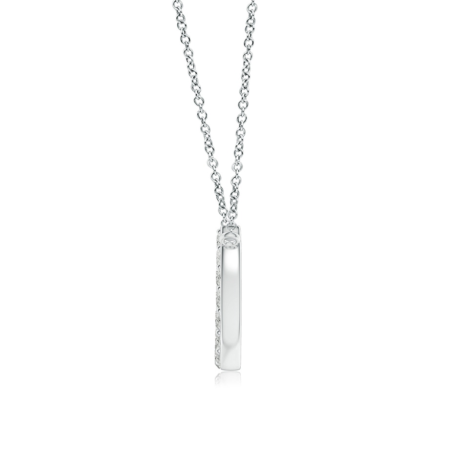 1.2mm KI3 Classic Diamond Horseshoe Necklace in White Gold side 199